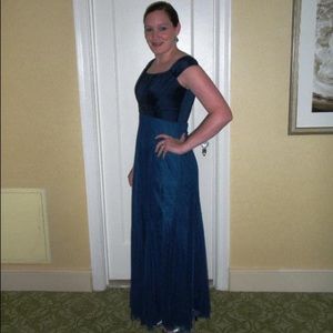 KM Collections Navy Formal Gown
